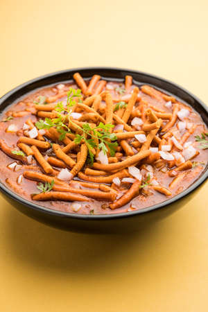 Sev BhajiÂ orÂ Shev Sabji or Kathiyavadi Dhaba StyleÂ GathiyaÂ nu shaak -Â spicy, sweet...