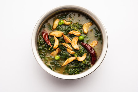 Dhaba Style Lasuni or Lasooni Methi fry sabzi made using fresh fenugreek leaves, onion and garlic...
