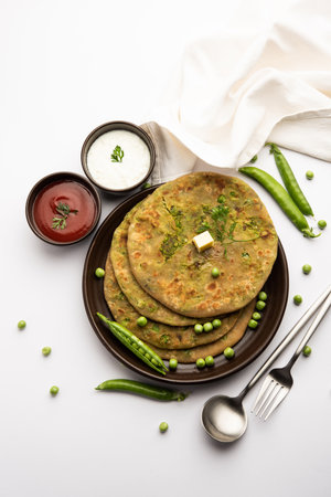 Green Peas or matar ka parathaÂ is a Punjabi dish which is an Indian unleavened flatbread made...