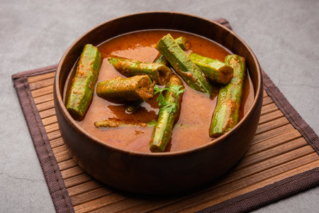 Drumstick CurryÂ is a delicious and tangy vegetable gravy or dry recipe which is prepared using moringa sticks and spices. HealthyÂ Indian foodの写真素材