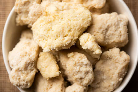 Khoa, Khua, khoya, or mawa is a dairy food, originating from the Indian subcontinent, widely used in the cuisines of the Indian subcontinentの写真素材