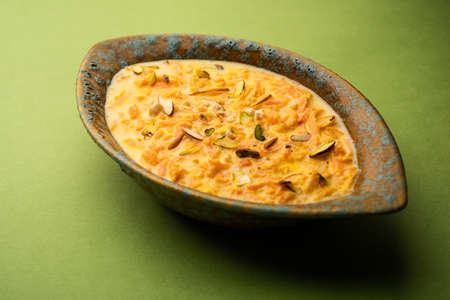 Carrot Kheer or payasam also known as Gajar ki Khirの写真素材