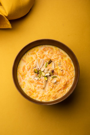 Carrot Kheer or payasam also known as Gajar ki Khirの写真素材