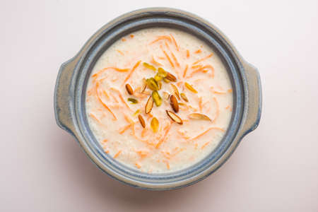 Carrot Kheer or payasam also known as Gajar ki Khirの写真素材