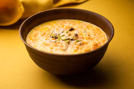 Carrot Kheer or payasam also known as Gajar ki Khirの写真素材