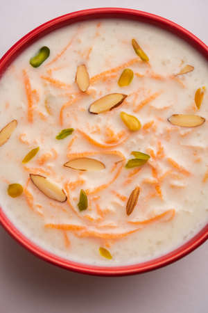 Carrot Kheer or payasam also known as Gajar ki Khirの写真素材