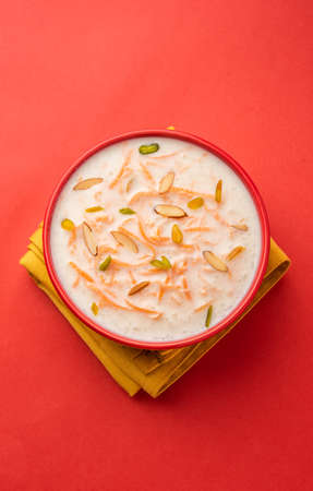 Carrot Kheer or payasam also known as Gajar ki Khirの写真素材