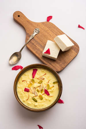 Paneer Payasam or Cottage cheese kheer or khirの写真素材
