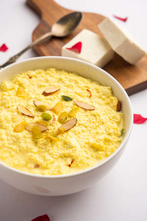 Paneer Payasam or Cottage cheese kheer or khirの写真素材