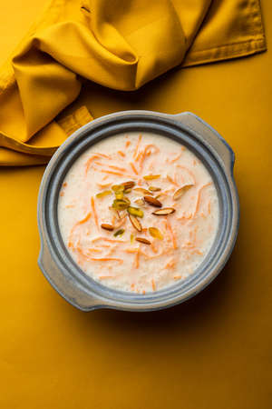Carrot Kheer or payasam also known as Gajar ki Khirの写真素材
