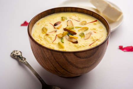 Paneer Payasam or Cottage cheese kheer or khirの写真素材