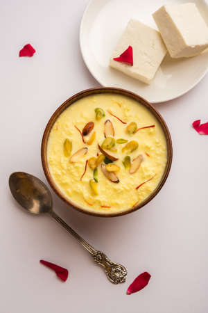 Paneer Payasam or Cottage cheese kheer or khirの写真素材