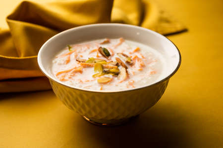 Carrot Kheer or payasam also known as Gajar ki Khirの写真素材