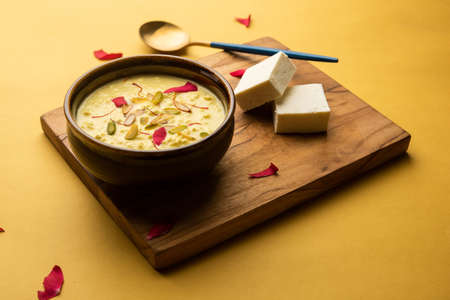 Paneer Payasam or Cottage cheese kheer or khirの写真素材
