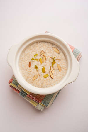 healthy rajgira kheer or amaranth sweet porridgeの写真素材
