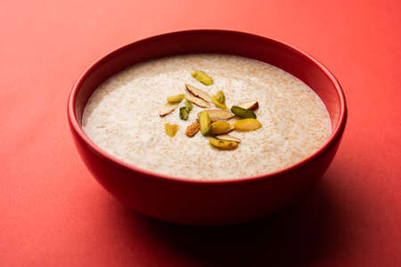 healthy rajgira kheer or amaranth sweet porridgeの写真素材