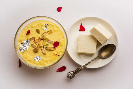 Paneer Payasam or Cottage cheese kheer or khirの写真素材