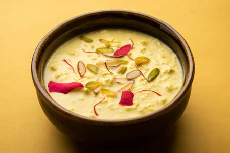 Paneer Payasam or Cottage cheese kheer or khirの写真素材