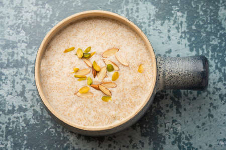 healthy rajgira kheer or amaranth sweet porridgeの写真素材
