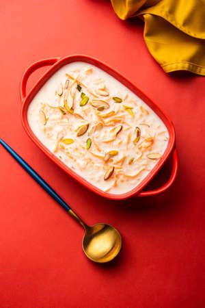 Carrot Kheer or payasam also known as Gajar ki Khirの写真素材