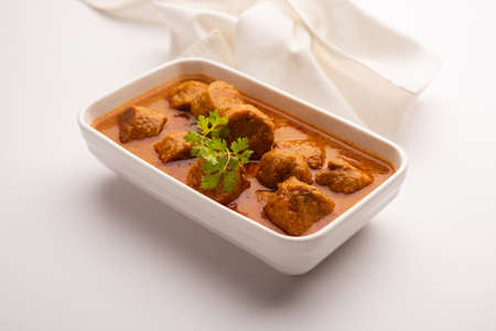 Besan Gatte Ki Sabzi or Gatta Curry Recipe, popular rajasthani menu for lunch or dinnerの写真素材