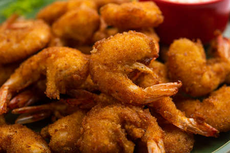 shrimp fritters or prawn bajji or jheenga pakodaÂ or kolambi or zinga pakora, Indian snack food