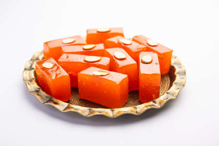 Karachi halwa also known as cornflour or bombay halva