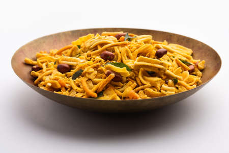 Bombay mix or Chanachur or Chiwda or farsan is an Indian snack mix, popular tea-time food from India