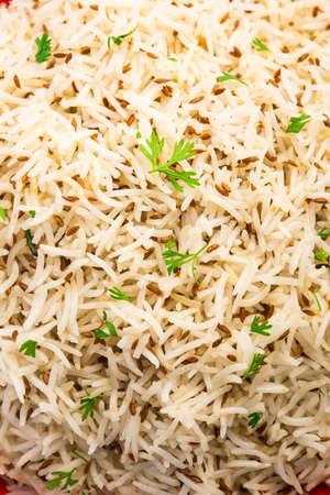 Cumin rice or Jeera Rice is a popular Indian main course item made using Basmati rice with basic spicesの写真素材
