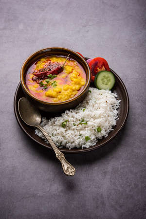 restaurant style Dal Tadka tempered with ghee and spices! This recipe makes a great meal with boiled riceの写真素材