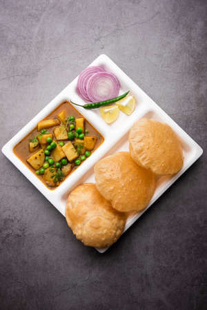 Poori Masala curry or Aloo Sabzi for Puriの写真素材