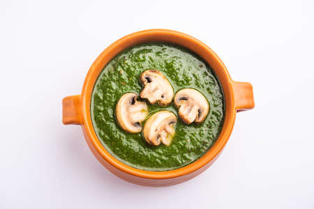 Palak Mushroom is a healthy and delicious dish of sauteed button mushrooms and aromatics in a creamy...