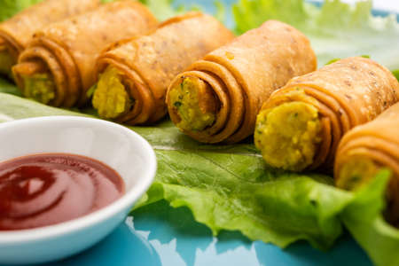 Potato Roll Samosa with Mashed aloo