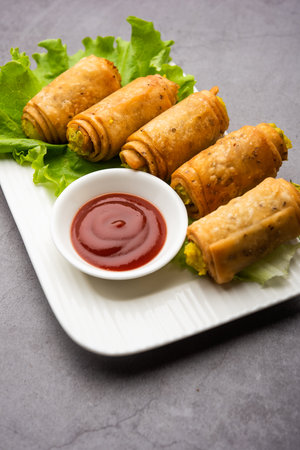 Potato Roll Samosa with Mashed aloo