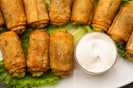 Potato Roll Samosa with Mashed aloo