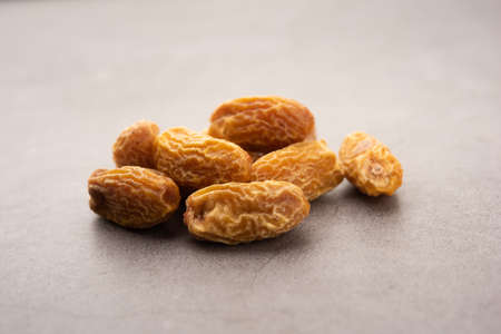 Kharik is a dry date or dates palm fruit or Khajoorの写真素材