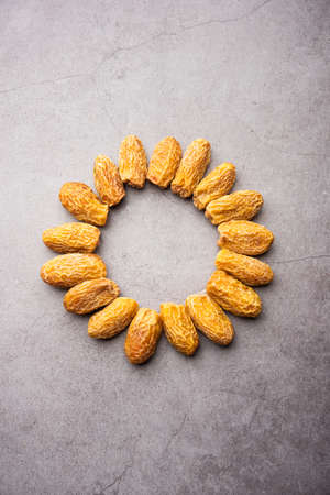 Kharik is a dry date or dates palm fruit or Khajoorの写真素材