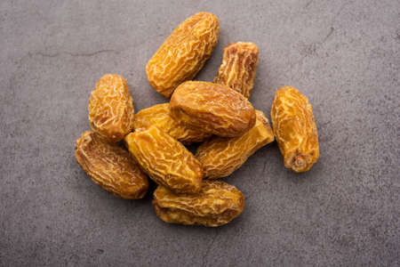 Kharik is a dry date or dates palm fruit or Khajoorの写真素材