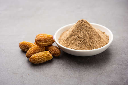 Dates powder made up of dried khajoor or kharikの写真素材
