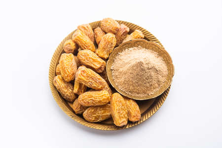 Dates powder made up of dried khajoor or kharikの写真素材