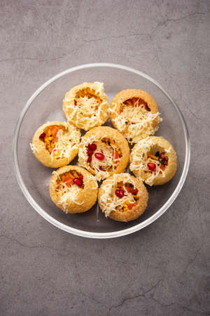 Cheese Pani Puri or Golgappa or Panipuri or Water Balls