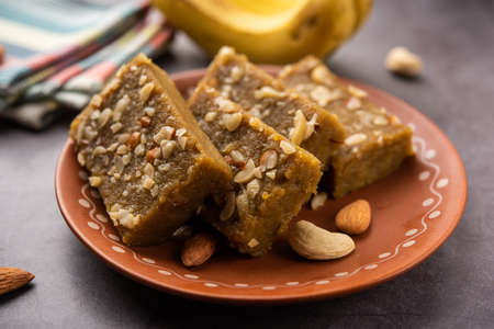 Banana Burfi or pakke kele ki barfi is a delicious Indian dessert made during festivals and special...
