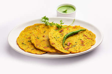 cheela, Chilla or Chila is a Rajasthani breakfast dish generally made with gram flour or besan