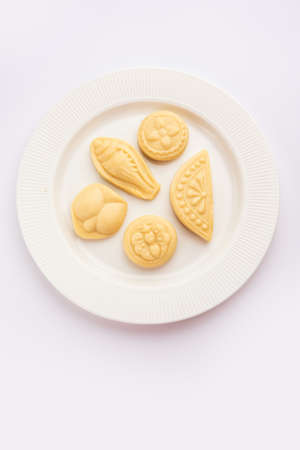 Sandesh or shondesh is a dessert, originating from the Bengal, India, created with milk and sugar