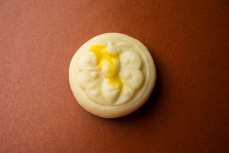 Sandesh or shondesh is a dessert, originating from the Bengal, India, created with milk and sugarの写真素材