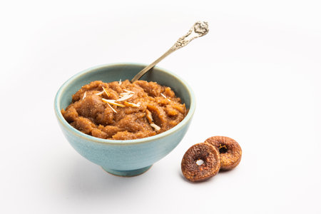 Anjeer ka halwa or Fig sheera or halvaの写真素材