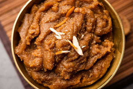 Anjeer ka halwa or Fig sheera or halvaの写真素材