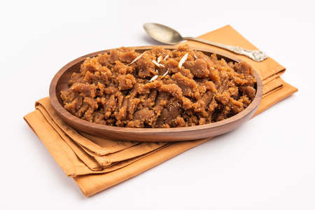 Anjeer ka halwa or Fig sheera or halvaの写真素材