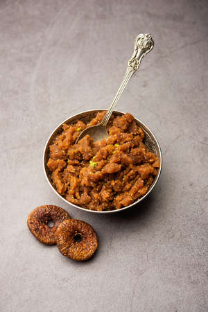 Anjeer ka halwa or Fig sheera or halvaの写真素材