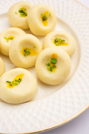 Sandesh or shondesh is a dessert, originating from the Bengal, India, created with milk and sugar